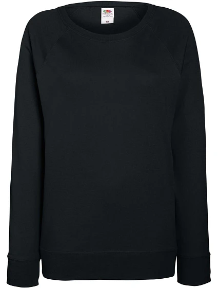 Fruit of the Loom Lady-Fit LW Raglan Sweat Dámská raglánová mikina 16.2146 black Fruit of the Loom Lady-Fit LW Raglan Sweat Dámská raglánová mikina 16.2146 black