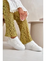 Dámské Tenisky Na Platformě S Dekorativním Šněrováním Bílé model 21667752 - Boto Dámské Tenisky Na Platformě S Dekorativním Šněrováním Bílé model 21667752 - Boto