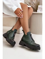 Zazoo Dámské kožené boty s ozdobou model 21669311 - Boto Zazoo Dámské kožené boty s ozdobou model 21669311 - Boto