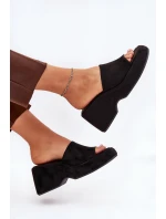 Eko Semišové Pantofle Dámské Na Platformě A Klínu Černé Afisal Eko Semišové Pantofle Dámské Na Platformě A Klínu Černé Afisal