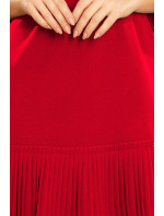 Dámské skládané šaty Numoco LUCY - červené