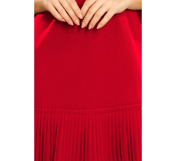 Dámské skládané šaty Numoco LUCY - červené