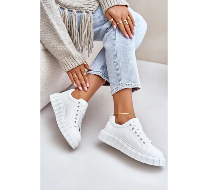 Zateplené Dámské Tenisky Big Star Bílé Zateplené Dámské Tenisky Big Star Bílé