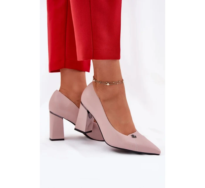 Elegantní dámské lodičky na podpatku Vinceza – růžové Elegantní dámské lodičky na podpatku Vinceza – růžové
