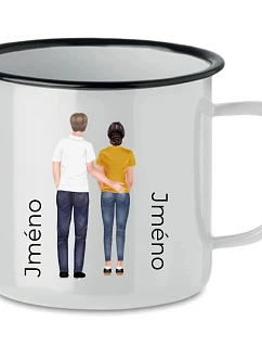 Personalizovaný retro plecháček s párem