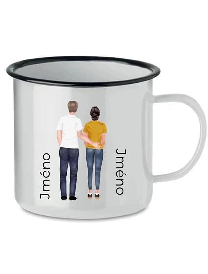 Personalizovaný retro plecháček s párem Personalizovaný retro plecháček s párem