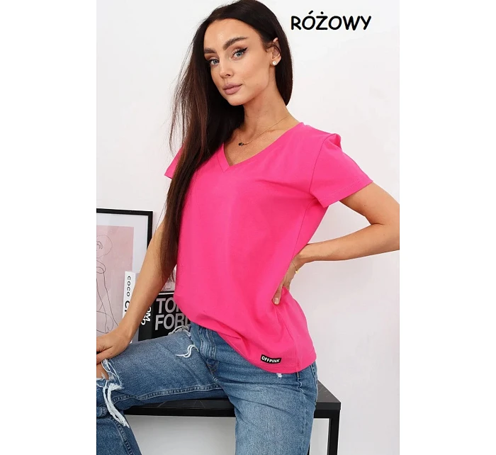 Dámské tričko Serek s krátkým rukávem hnědé - Off Pink