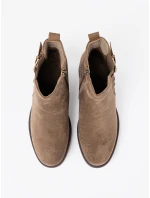 Designové hnědé kotníčkové boty dámské Obcas Designové hnědé kotníčkové boty dámské Obcas