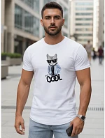 Pánské tričko Stay COOL s potiskem bílé FashionStreet NX5018R