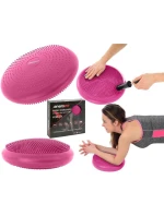 SENSOMOTOR CUSHION DISK S PUMPIČKOU 33CM RŮŽOVÝ ENERO FIT
