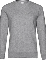 B&C QUEEN Crew Neck_° Dámská mikina 01.W01Q heather grey