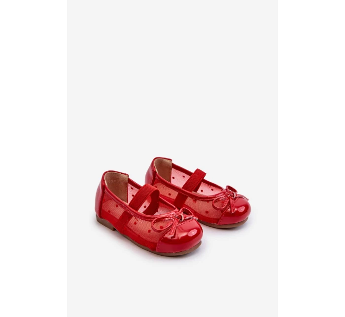 Dětské balerínky s mašlí červené model 21663173 - Boto