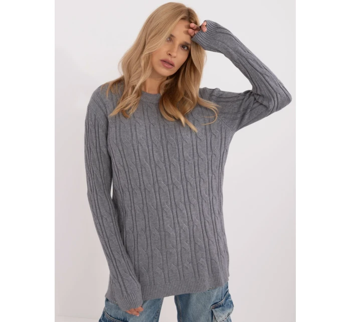 Sweter AT SW model 20463772 ciemny szary - FPrice