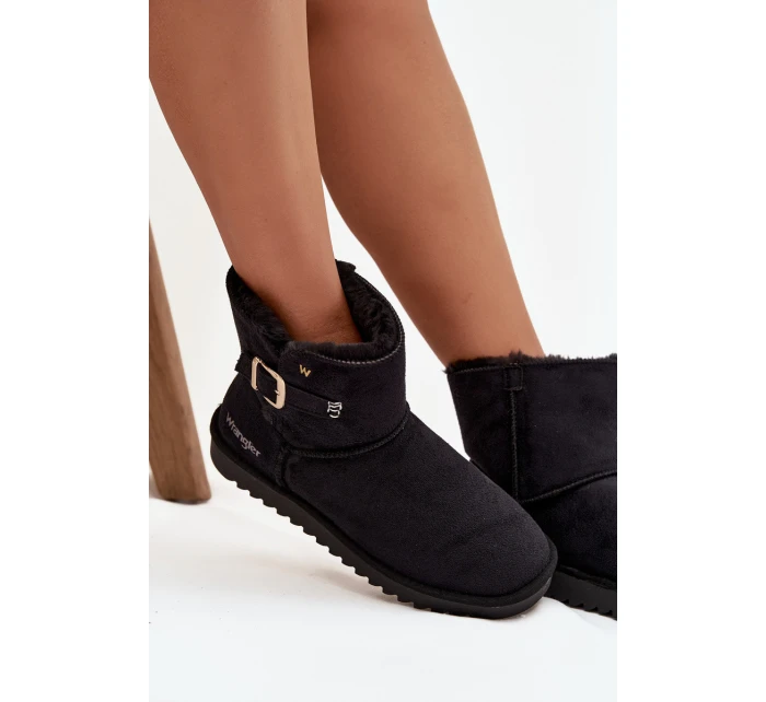 Dámské sněhule Wrangler s přezkou – černé Dámské sněhule Wrangler s přezkou – černé