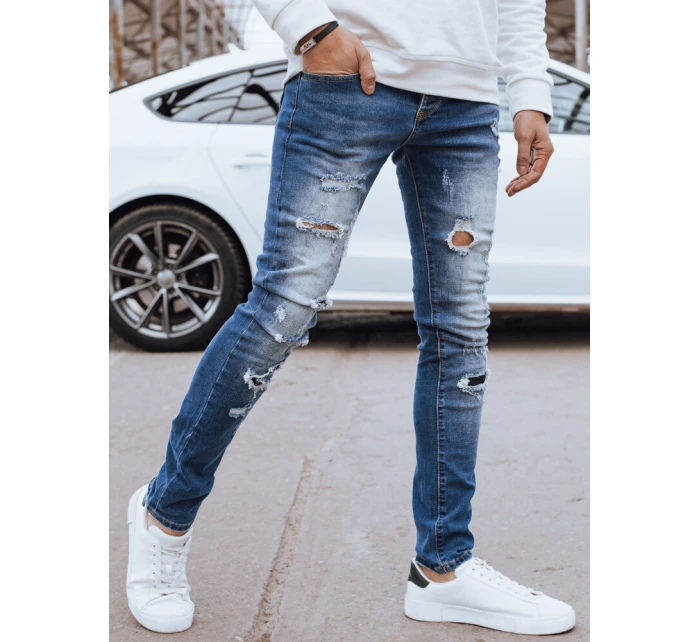 Pánské tmavě modré džínové kalhoty FashionStreet UX4226