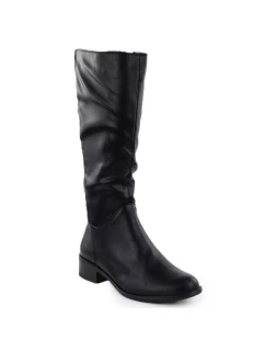 Dámské černé kožené boty Jezzi ASA198-19