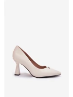 Elegantní Lodičky Na Se  Béžové model 21692763 - VINCEZA