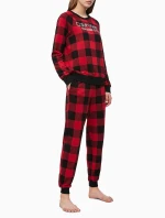 Dámské tepláky QS6302E-5VJ černočervená - Calvin Klein