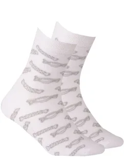 TENKÉ PONOŽKY BARVA 2-6 LET DÍVKY BÍLÁ 21-23