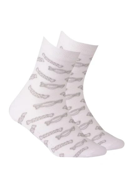 TENKÉ PONOŽKY BARVA 2-6 LET DÍVKY BÍLÁ 21-23