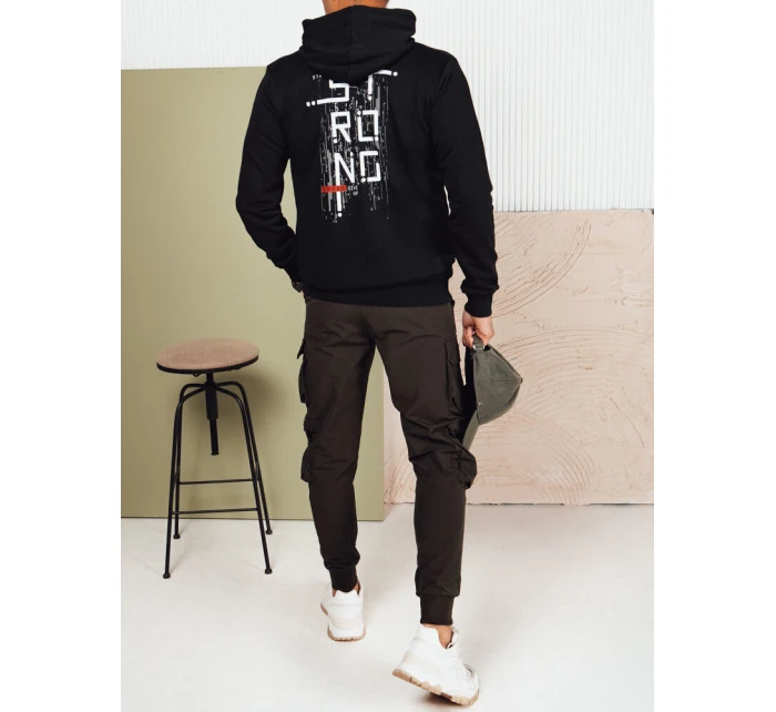 Pánská mikina s kapucí černá model 21976126 - Dstreet Pánská mikina s kapucí černá model 21976126 - Dstreet