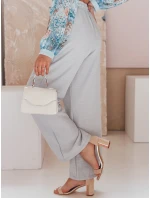 Dámské kalhoty se širokými nohavicemi MILLIVIO šedá FashionStreet UY2664