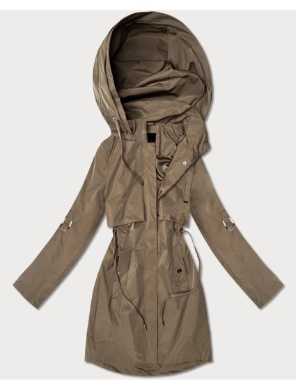 Klasická dámská bunda Goodlookin s hnědou podšívkou (B2006-48)