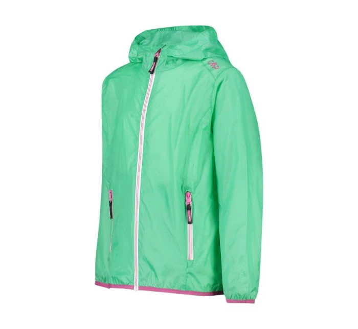 CMP Kid G Jacket Rain Fix Hood lehká zelená nepromokavá bunda (3X53255-E306)