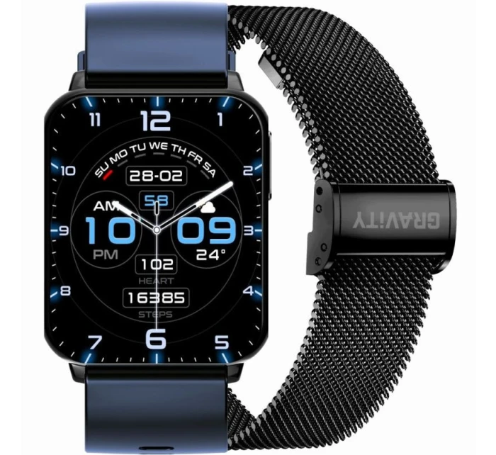 Chytré hodinky Gravity Navy Black 2 Stripes GT17-9 Chytré hodinky Gravity Navy Black 2 Stripes GT17-9