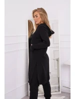 Souprava mikiny s delší stranou černá
