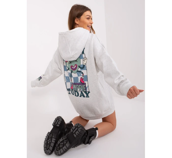 Mikina D10606BA02406D2 světle šedá