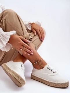 Šněrovací Espadryly Big Star Bílé