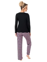 Dámské pyžamo model 21789539 long black - Donna Dámské pyžamo model 21789539 long black - Donna