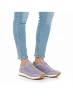 Dámské fialové semišové kožené polobotky Sergio Leone SP001