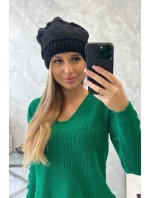Dámská čepice černá model 18752317 - K-Fashion Dámská čepice černá model 18752317 - K-Fashion