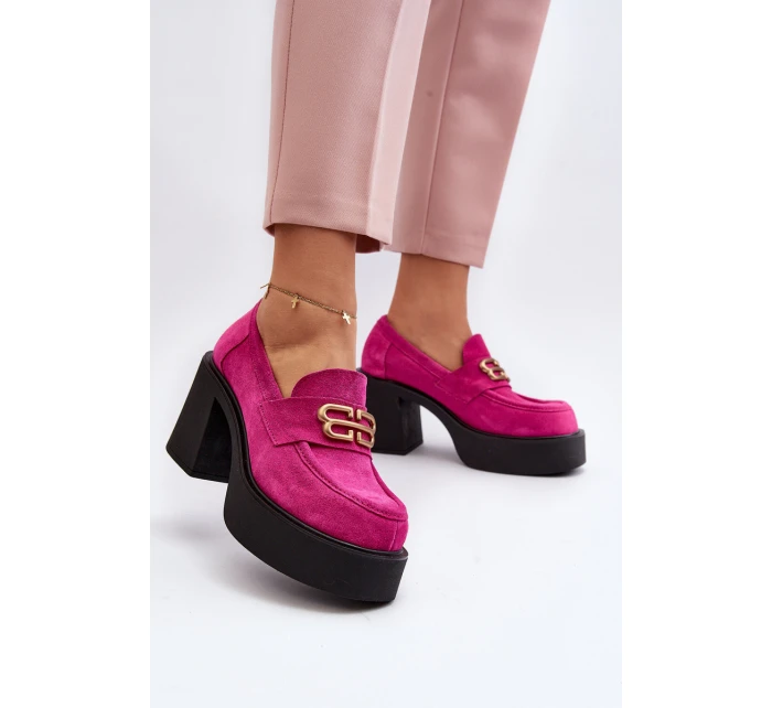 Zazoo 20170 Dámské Semišové Polobotky Na Podpatku Fuksie Zazoo 20170 Dámské Semišové Polobotky Na Podpatku Fuksie