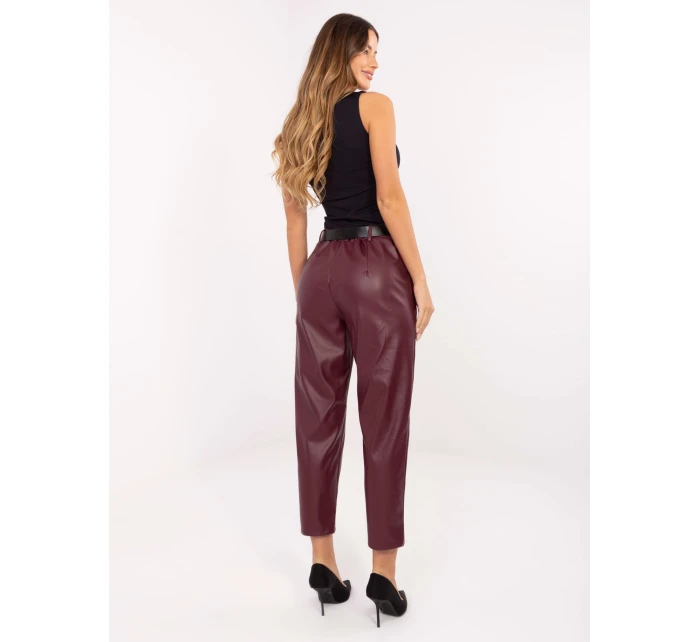 Spodnie IT SP model 21441131 bordowy - FPrice Spodnie IT SP model 21441131 bordowy - FPrice