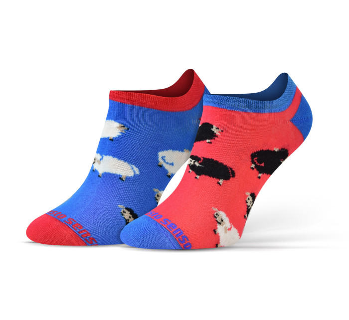 Sesto Senso Finest bavlněné ponožky s nízkým střihem Sheep/Rams