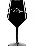MRS. - černá nerozbitná sklenice na víno 470 ml