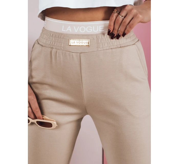 Dámské tepláky LA VOGUE béžové FashionStreet UY2395