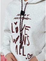 Dámská mikina oversize LOVEWILL šedá FashionStreet BY1468
