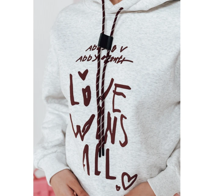 Dámská mikina oversize LOVEWILL šedá FashionStreet BY1468