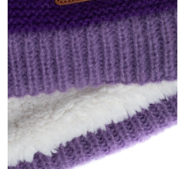 Trollkids Dětská zimní čepice Kids Gryllefjord Bobble Cap s bambulí růžová/fialová (987-243)