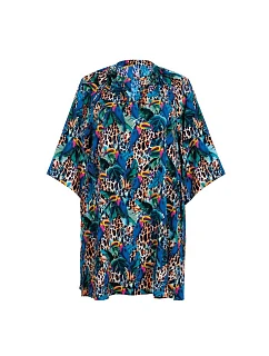 Plážové šaty Anita Manihi 8674 Lagoon: Tropická elegance s leopardím šarmem