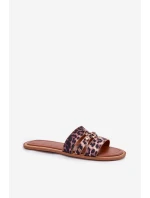 Ploché Dámské Pantofle Se Zlatým Detalem Leopard model 21700060 - Boto Ploché Dámské Pantofle Se Zlatým Detalem Leopard model 21700060 - Boto