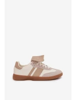 Nízké dámské tenisky s ohrnutým jazykem béžové Ardira Nízké dámské tenisky s ohrnutým jazykem béžové Ardira