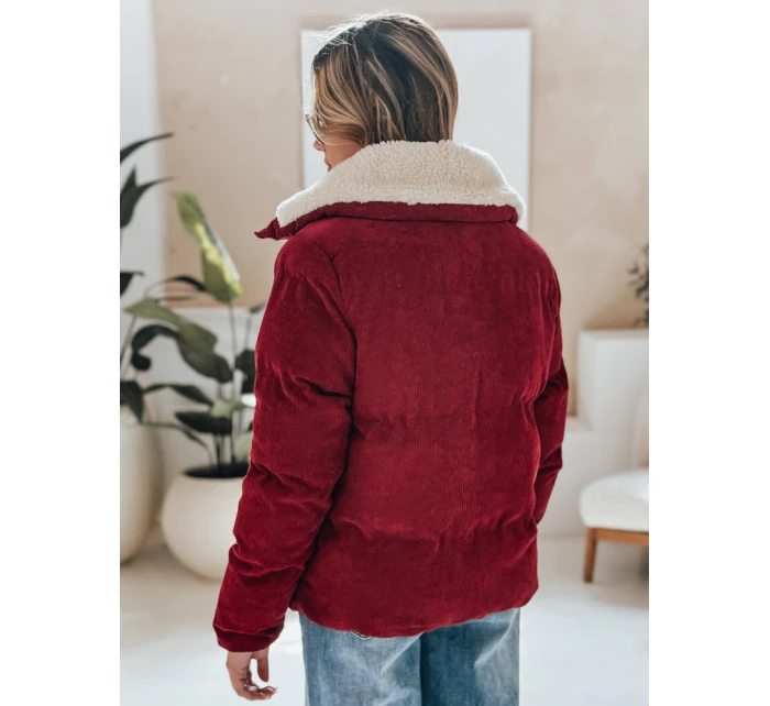 Dámská manšestrová bunda vínová Dstreet model 21990548 - FashionStreet Dámská manšestrová bunda vínová Dstreet model 21990548 - FashionStreet