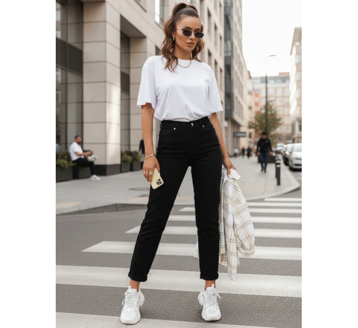 Dámské džíny mom fit s vysokým pasem černé model 21996081 - Dstreet