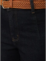 Dámské džíny s vysokým pasem a širokými nohavicemi tmavě modré FashionStreet UY2967