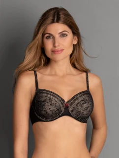 Fleur podprsenka s kosticí 5653 black - RosaFaia